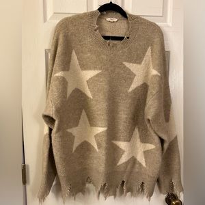 Oversized, Distressed Sweater by Easel